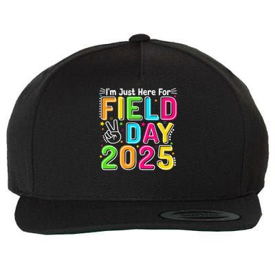 School Field Day Teacher Im Just Here For Field Day 2025 Wool Snapback Cap