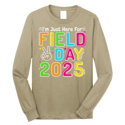 School Field Day Teacher Im Just Here For Field Day 2025 Long Sleeve Shirt