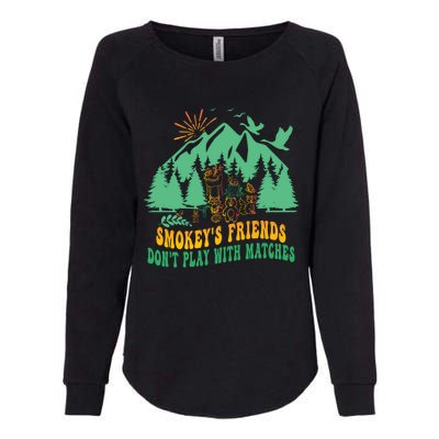 Smokey's friends don't play with matches funny saying Womens California Wash Sweatshirt