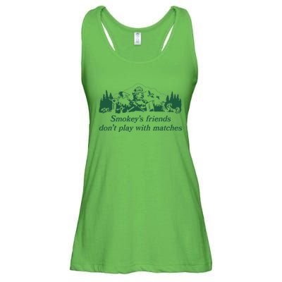 Smokey's Friends Don't Play with Matches Funny Saying Ladies Essential Flowy Tank