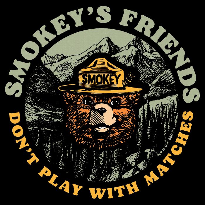 Smokeys Friends Dont Play With Matches Cooling Performance Crew T-Shirt