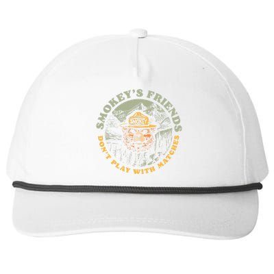 Smokeys Friends Dont Play With Matches Snapback Five-Panel Rope Hat