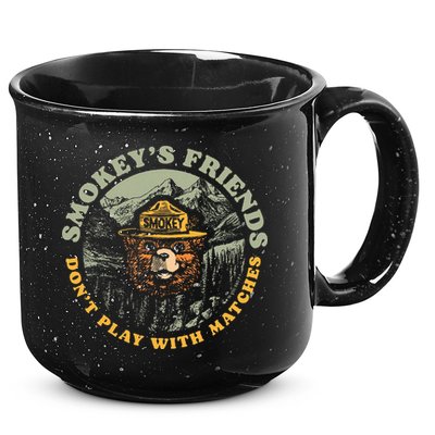 Smokeys Friends Dont Play With Matches 15oz Campfire Ceramic Mug