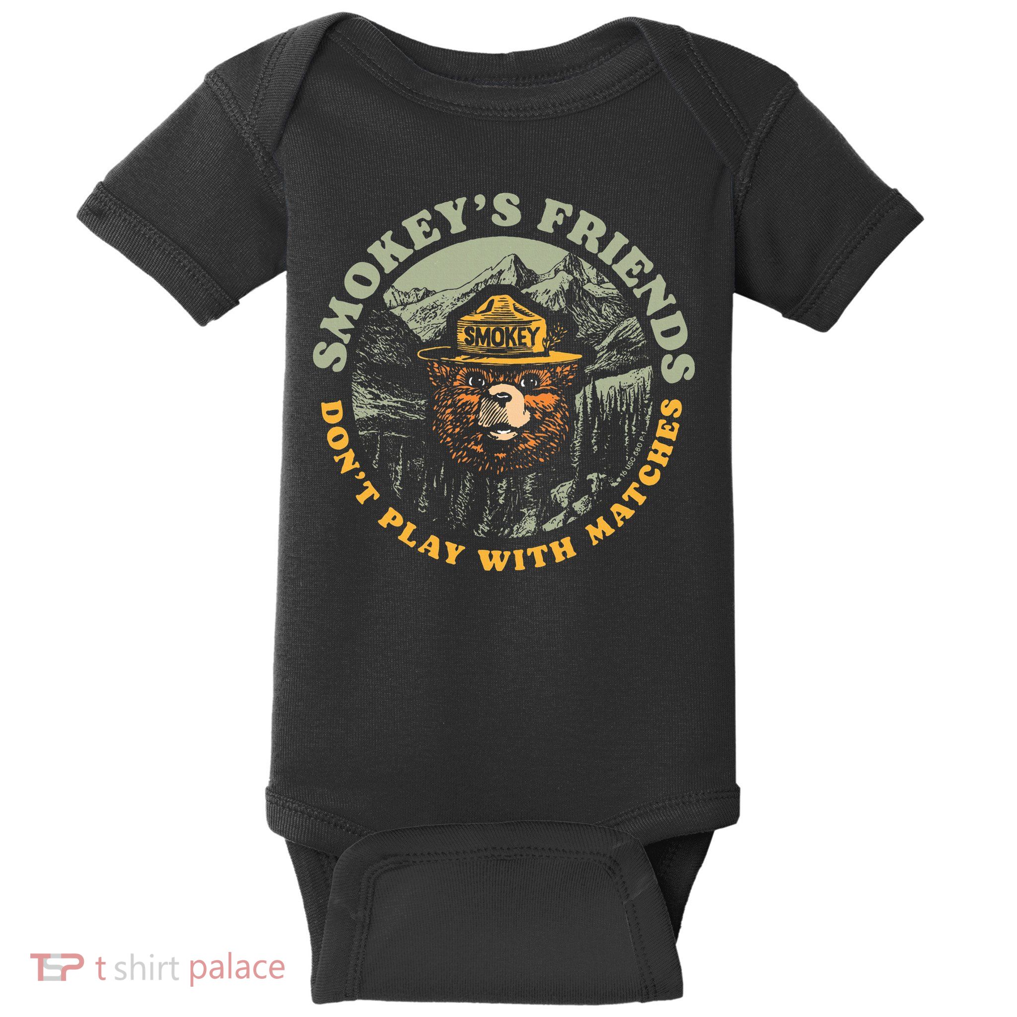 Smokeys Friends Dont Play With Matches Baby Bodysuit