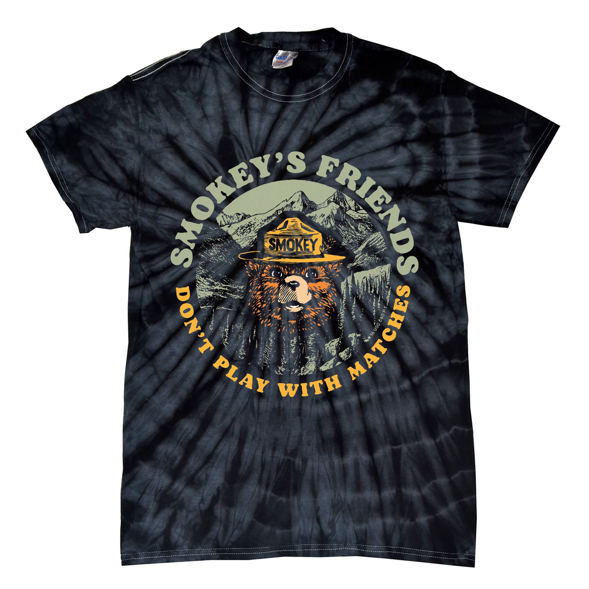 Smokeys Friends Dont Play With Matches Tie-Dye T-Shirt