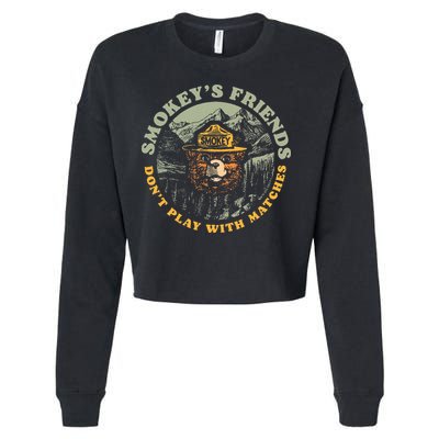Smokeys Friends Dont Play With Matches Cropped Pullover Crew