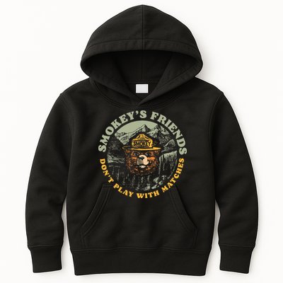 Smokeys Friends Dont Play With Matches Kids Hoodie