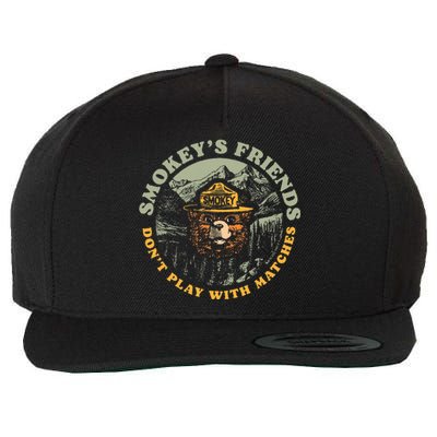 Smokeys Friends Dont Play With Matches Wool Snapback Cap