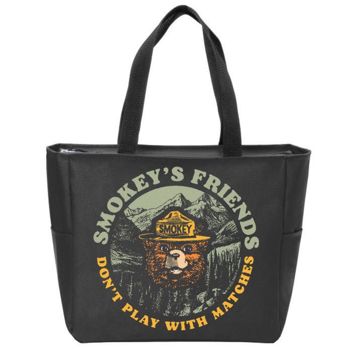 Smokeys Friends Dont Play With Matches Zip Tote Bag