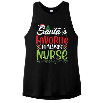 SantaS Favorite Dialysis Nurse Christmas Santa Hat Holiday Ladies PosiCharge Tri-Blend Wicking Tank