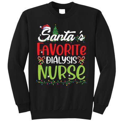 SantaS Favorite Dialysis Nurse Christmas Santa Hat Holiday Sweatshirt