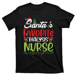 SantaS Favorite Dialysis Nurse Christmas Santa Hat Holiday T-Shirt