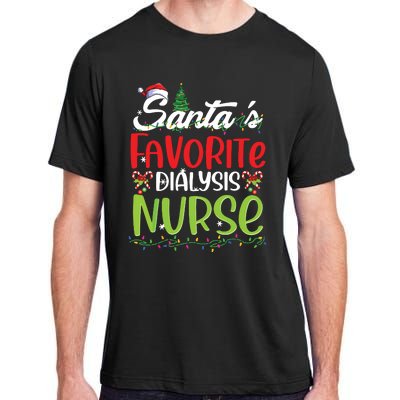 SantaS Favorite Dialysis Nurse Christmas Santa Hat Holiday Adult ChromaSoft Performance T-Shirt