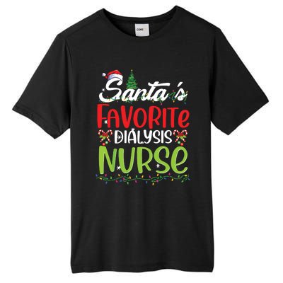 SantaS Favorite Dialysis Nurse Christmas Santa Hat Holiday Tall Fusion ChromaSoft Performance T-Shirt