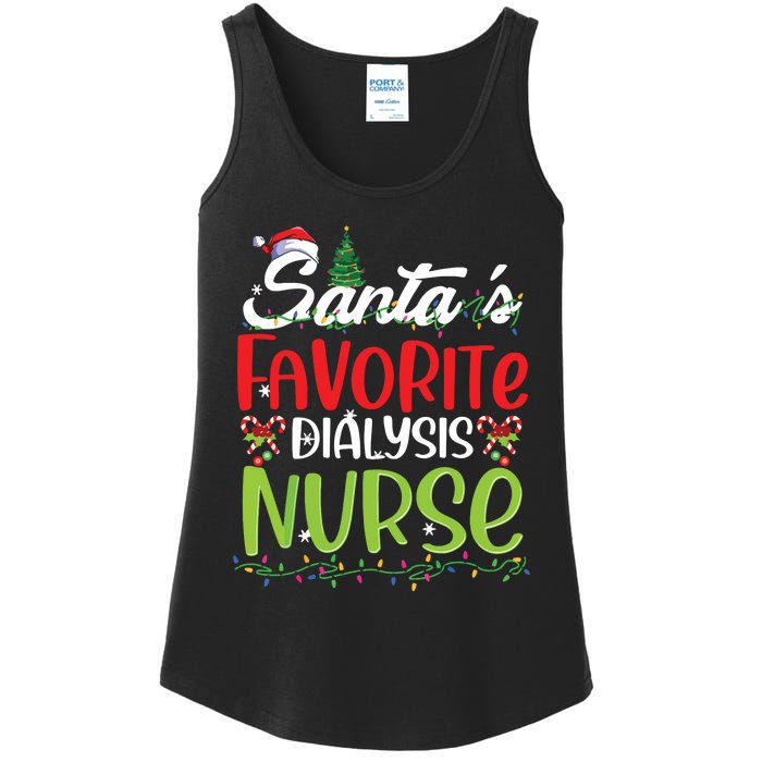 SantaS Favorite Dialysis Nurse Christmas Santa Hat Holiday Ladies Essential Tank