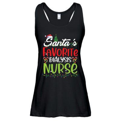 SantaS Favorite Dialysis Nurse Christmas Santa Hat Holiday Ladies Essential Flowy Tank