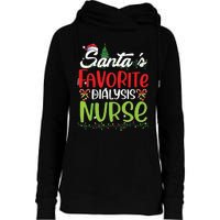 SantaS Favorite Dialysis Nurse Christmas Santa Hat Holiday Womens Funnel Neck Pullover Hood