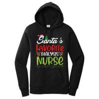 SantaS Favorite Dialysis Nurse Christmas Santa Hat Holiday Women's Pullover Hoodie