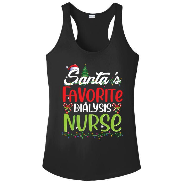 SantaS Favorite Dialysis Nurse Christmas Santa Hat Holiday Ladies PosiCharge Competitor Racerback Tank