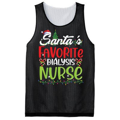 SantaS Favorite Dialysis Nurse Christmas Santa Hat Holiday Mesh Reversible Basketball Jersey Tank