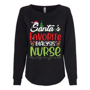 SantaS Favorite Dialysis Nurse Christmas Santa Hat Holiday Womens California Wash Sweatshirt