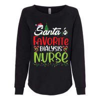 SantaS Favorite Dialysis Nurse Christmas Santa Hat Holiday Womens California Wash Sweatshirt