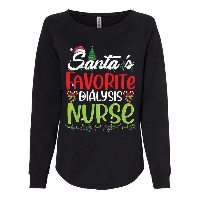 SantaS Favorite Dialysis Nurse Christmas Santa Hat Holiday Womens California Wash Sweatshirt