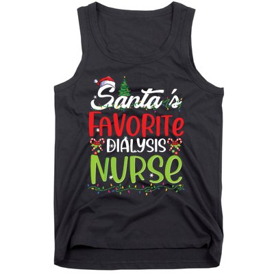 SantaS Favorite Dialysis Nurse Christmas Santa Hat Holiday Tank Top