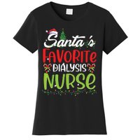 SantaS Favorite Dialysis Nurse Christmas Santa Hat Holiday Women's T-Shirt