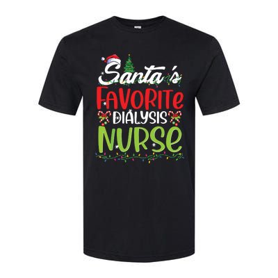 SantaS Favorite Dialysis Nurse Christmas Santa Hat Holiday Softstyle CVC T-Shirt