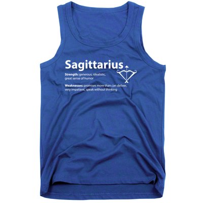 Sagittarius Facts Definition Birthday Horoscope Zodiac Sign Gift Tank Top