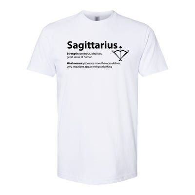 Sagittarius Facts Definition Birthday Horoscope Zodiac Sign Gift Softstyle® CVC T-Shirt