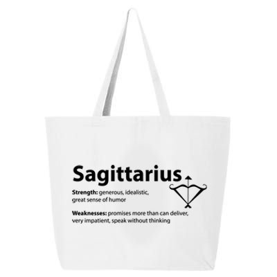 Sagittarius Facts Definition Birthday Horoscope Zodiac Sign Gift 25L Jumbo Tote