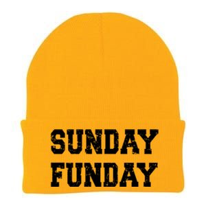 Sunday Funday Design Sunday Funday Football Game Day Cute Gift Knit Cap Winter Beanie