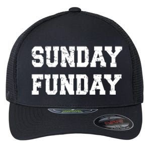 Sunday Funday Design Sunday Funday Football Game Day Cute Gift Flexfit Unipanel Trucker Cap