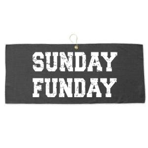 Sunday Funday Design Sunday Funday Football Game Day Cute Gift Large Microfiber Waffle Golf Towel