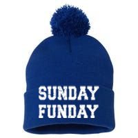 Sunday Funday Design Sunday Funday Football Game Day Cute Gift Pom Pom 12in Knit Beanie