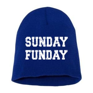 Sunday Funday Design Sunday Funday Football Game Day Cute Gift Short Acrylic Beanie