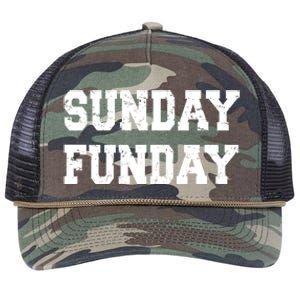 Sunday Funday Design Sunday Funday Football Game Day Cute Gift Retro Rope Trucker Hat Cap