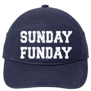 Sunday Funday Design Sunday Funday Football Game Day Cute Gift 7-Panel Snapback Hat