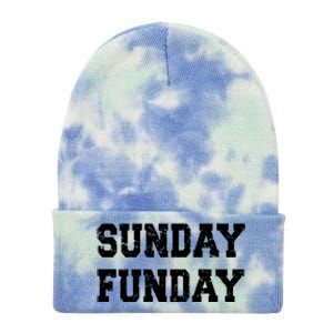 Sunday Funday Design Sunday Funday Football Game Day Cute Gift Tie Dye 12in Knit Beanie