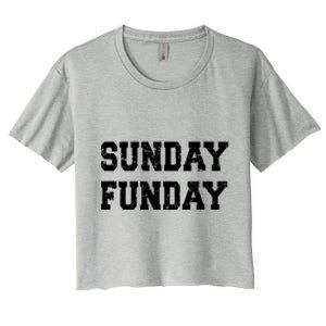 Sunday Funday Design Sunday Funday Football Game Day Cute Gift Women's Crop Top Tee