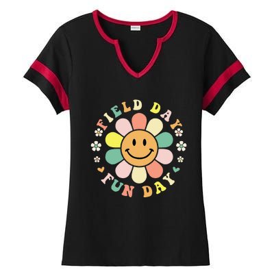 School Field Day Fun Field Day 2024 Teacher Ladies Halftime Notch Neck Tee