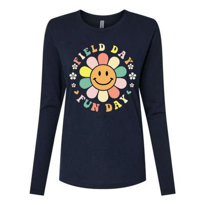 School Field Day Fun Field Day 2024 Teacher Womens Cotton Relaxed Long Sleeve T-Shirt