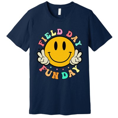 School Field Day Fun Smile Face Field Day 2024 Teacher Premium T-Shirt