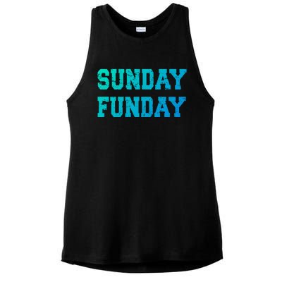 Sunday Funday Design Sunday Funday Football Game Day Cute Gift Ladies PosiCharge Tri-Blend Wicking Tank