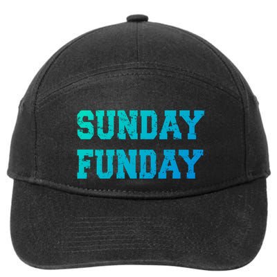 Sunday Funday Design Sunday Funday Football Game Day Cute Gift 7-Panel Snapback Hat