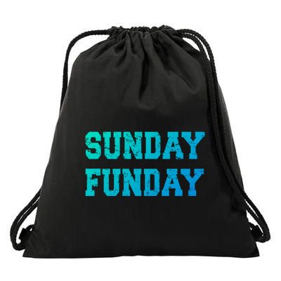 Sunday Funday Design Sunday Funday Football Game Day Cute Gift Drawstring Bag