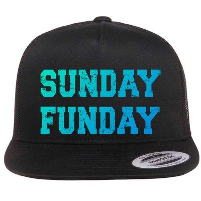 Sunday Funday Design Sunday Funday Football Game Day Cute Gift Flatbill Hat