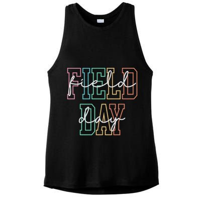 School Field Day Happy Field Day Tee Teacher Life Summer Ladies PosiCharge Tri-Blend Wicking Tank